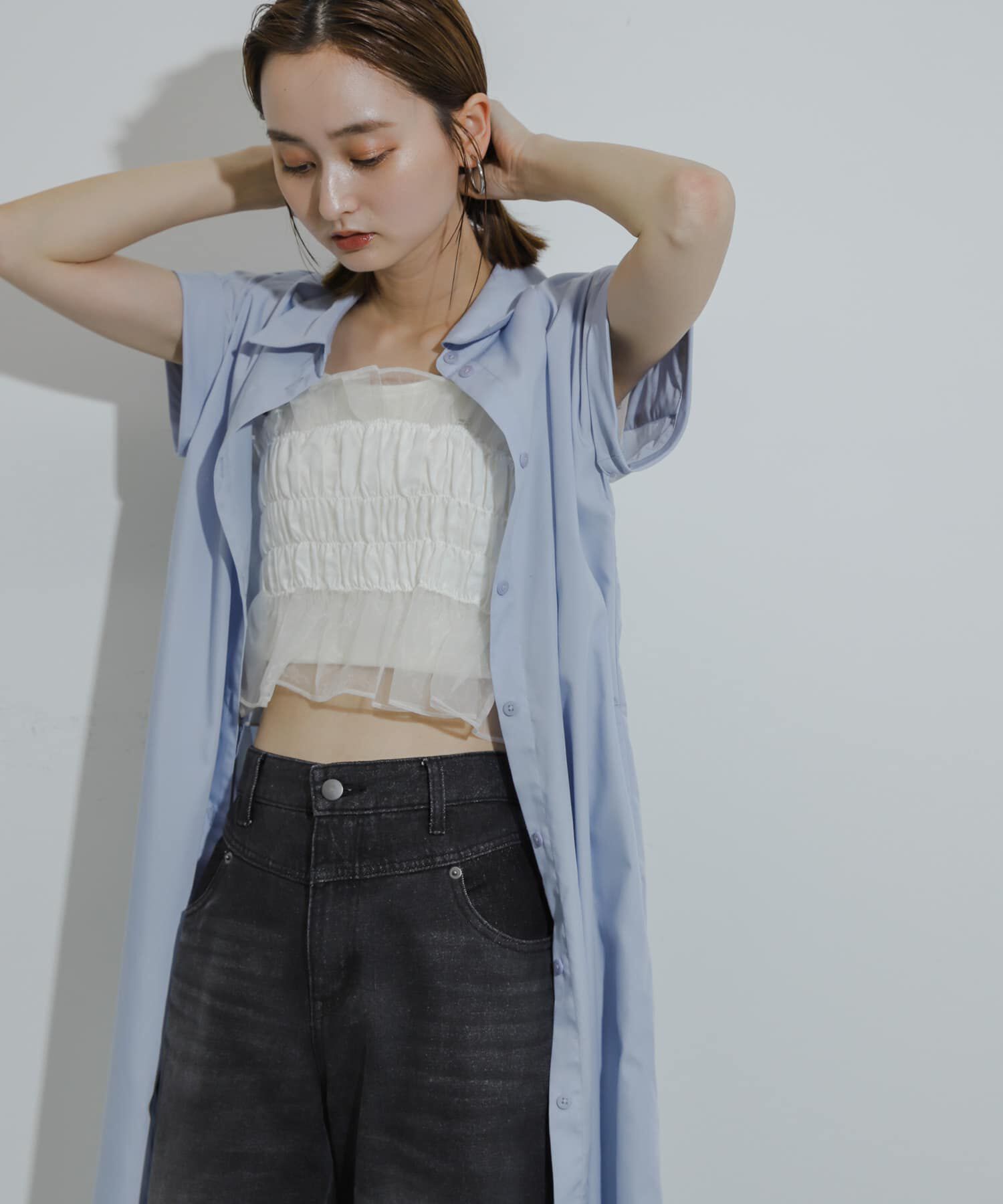 SENSE OF PLACE by URBAN RESEARCH「ビスチェセットフレンチスリーブワンピース」|ワンピース|