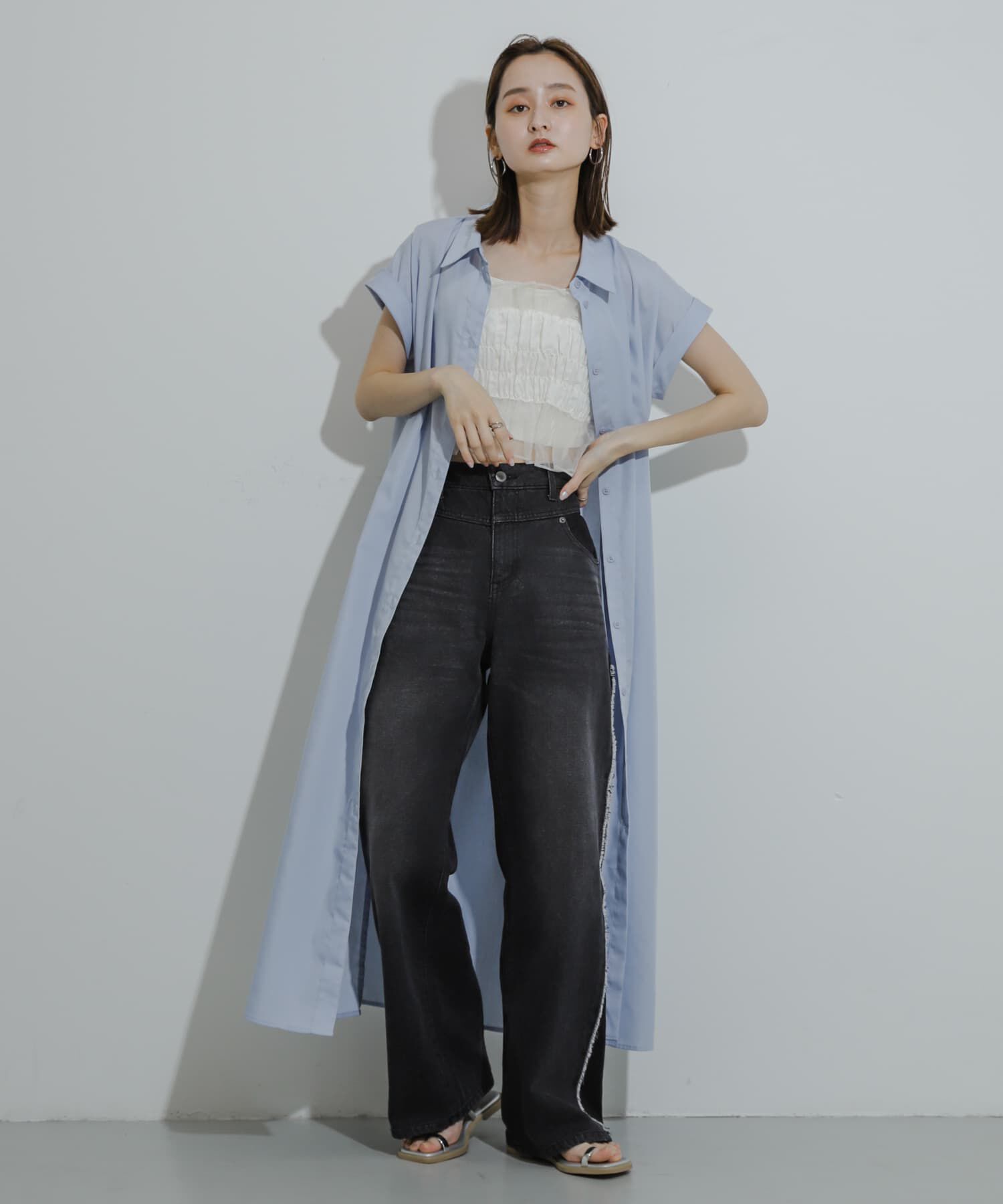 SENSE OF PLACE by URBAN RESEARCH「ビスチェセットフレンチスリーブワンピース」|ワンピース|