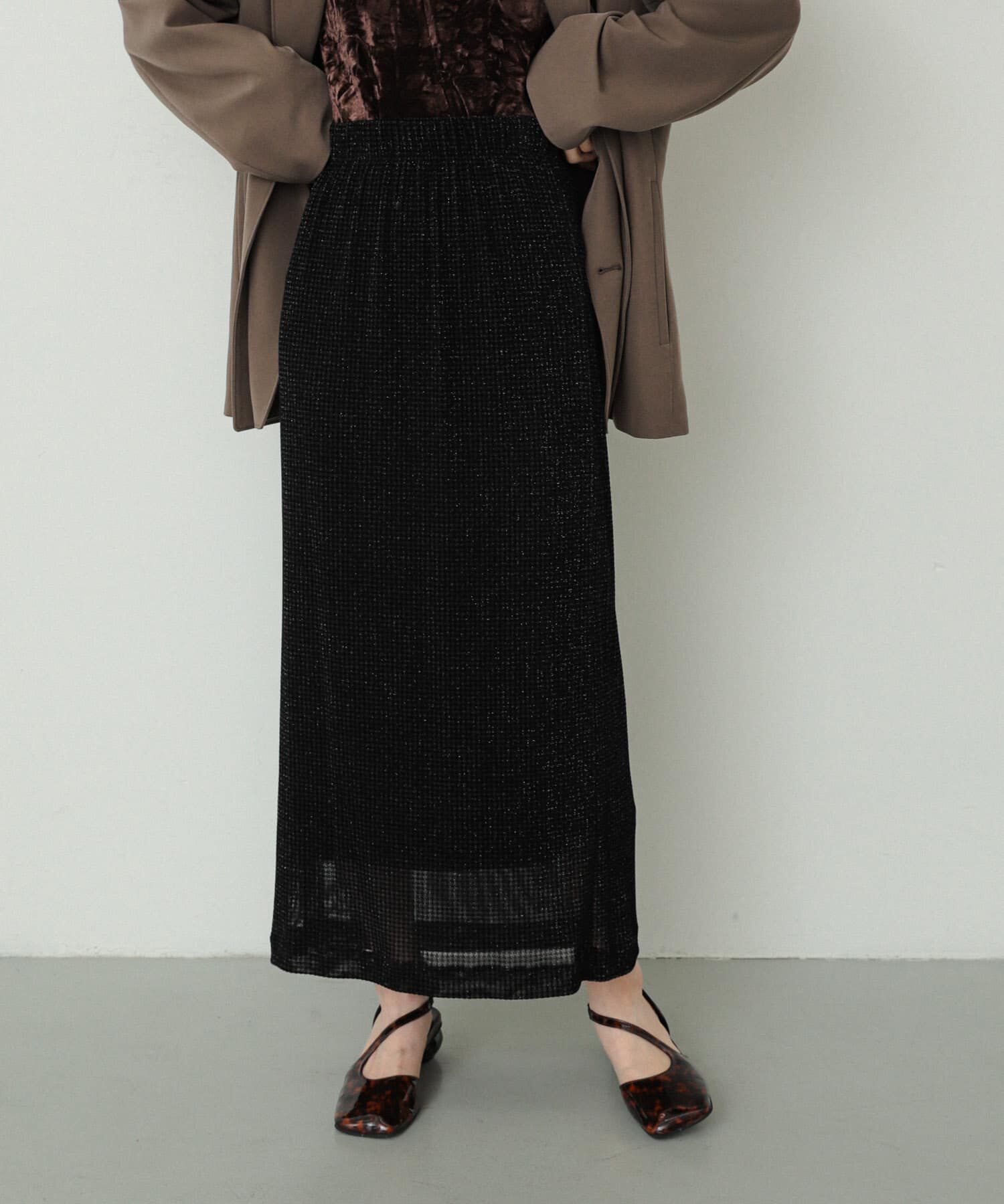 SENSE OF PLACE by URBAN RESEARCH「シアーラメベロアスカート」|スカート|