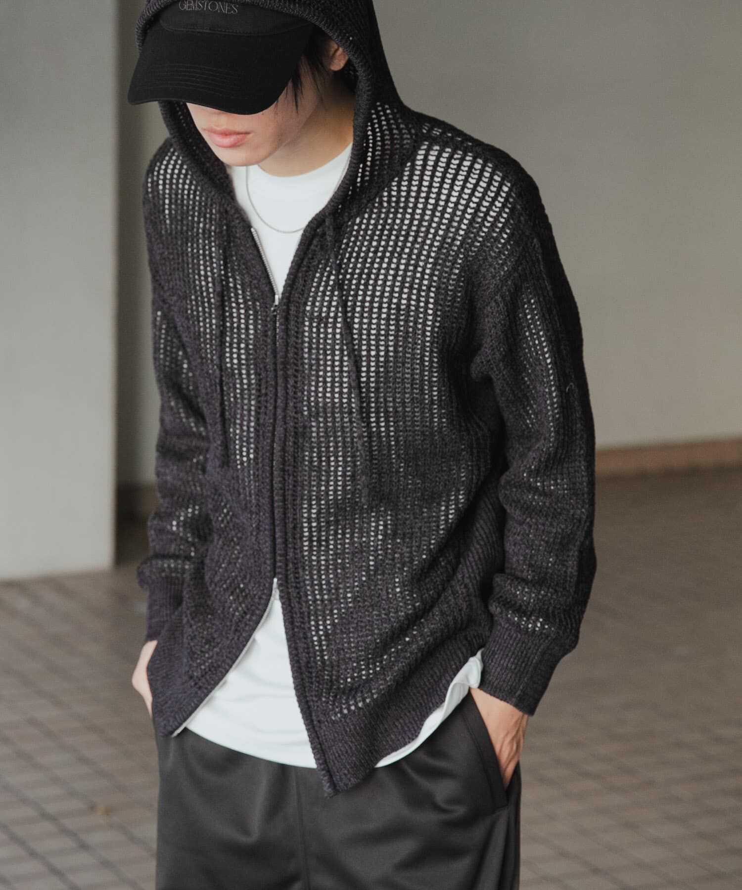 SENSE OF PLACE by URBAN RESEARCH「シアーメッシュフーディージップパーカー」|パーカー|