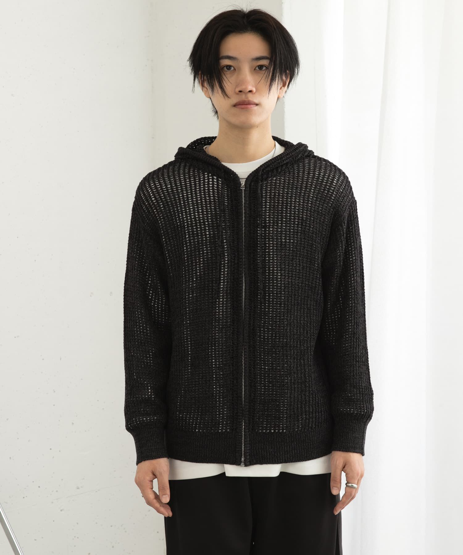 SENSE OF PLACE by URBAN RESEARCH「シアーメッシュフーディージップパーカー」|パーカー|