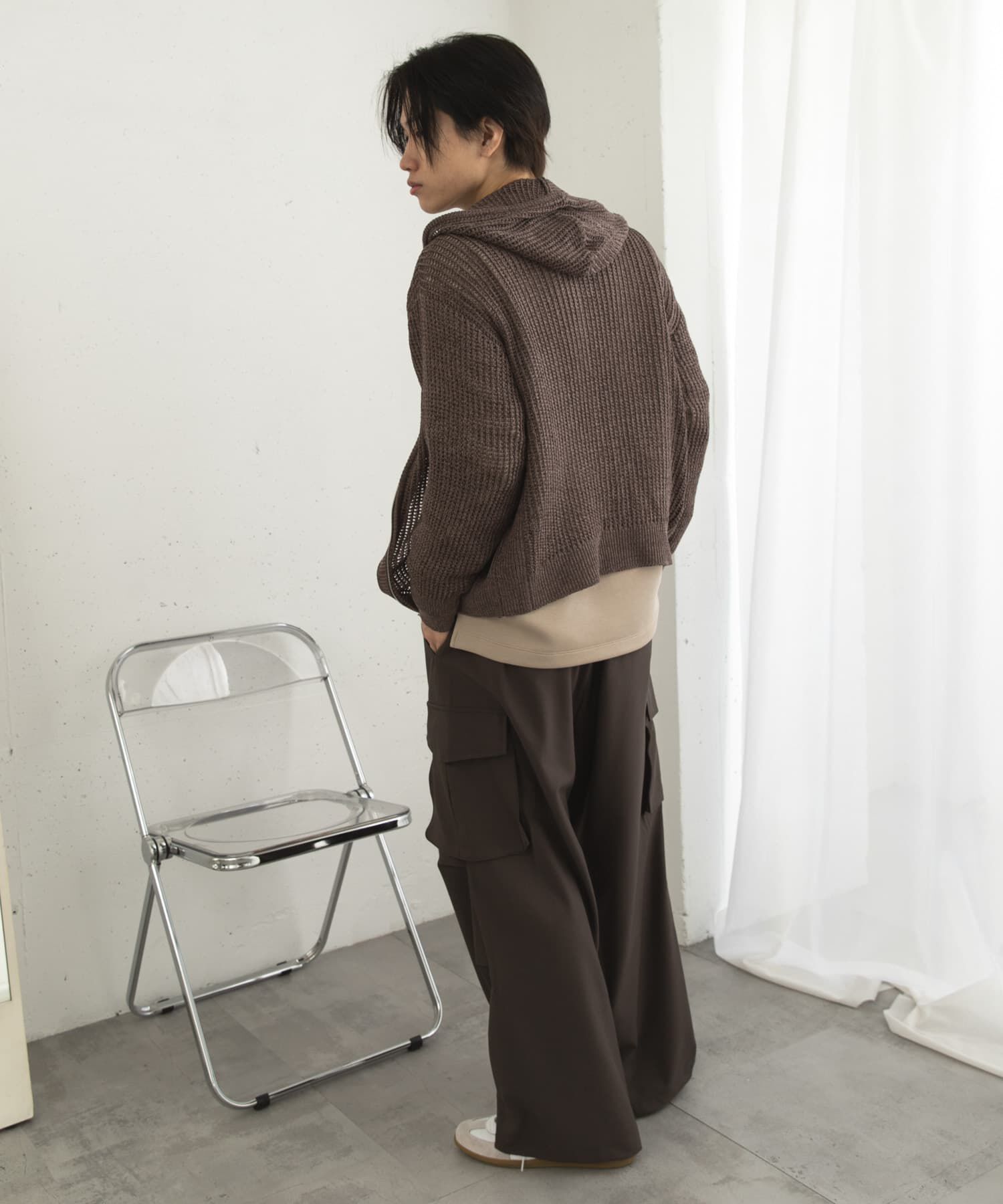 SENSE OF PLACE by URBAN RESEARCH「シアーメッシュフーディージップパーカー」|パーカー|