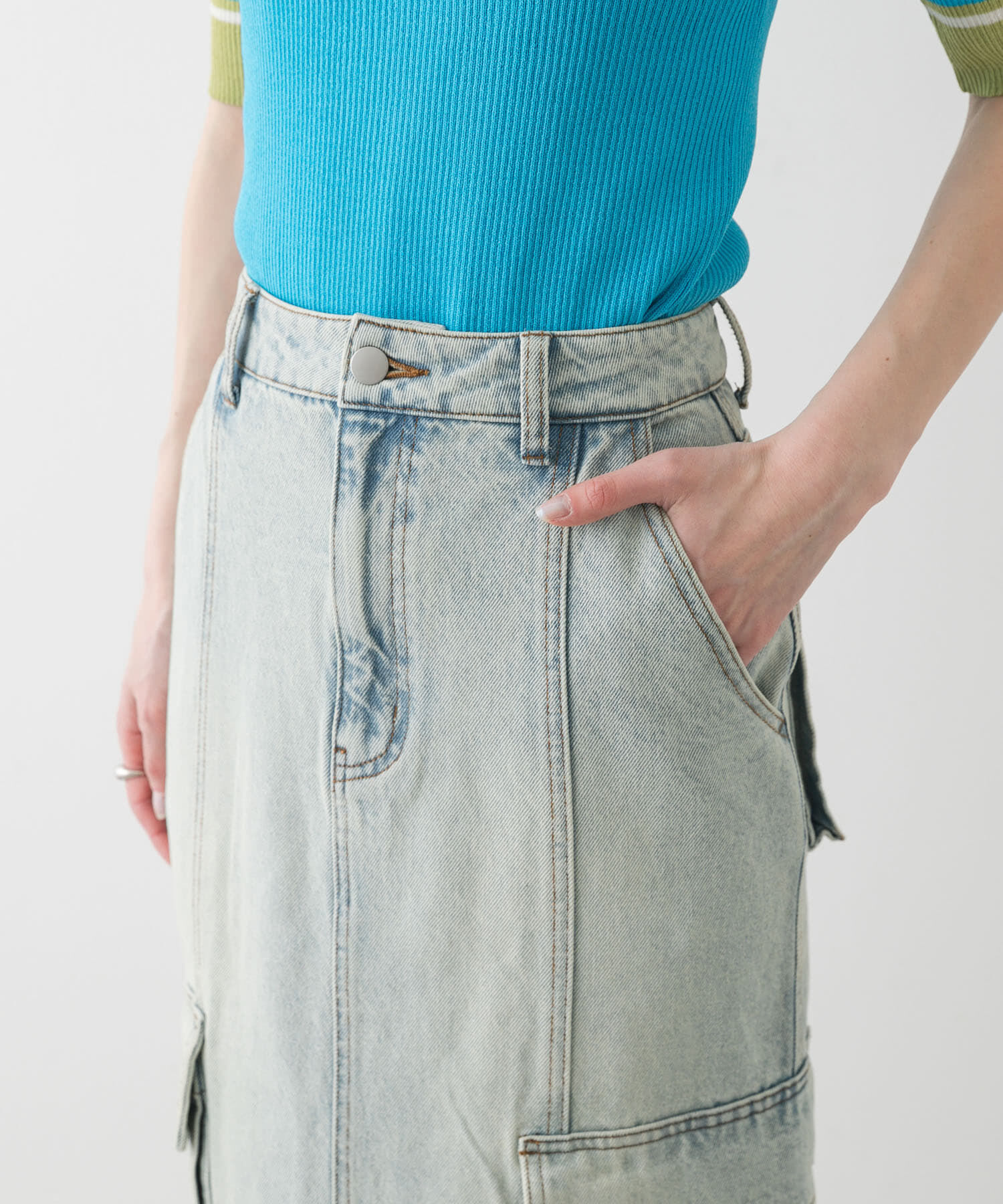 SENSE OF PLACE by URBAN RESEARCH「カーゴデニムスカート」|スカート|