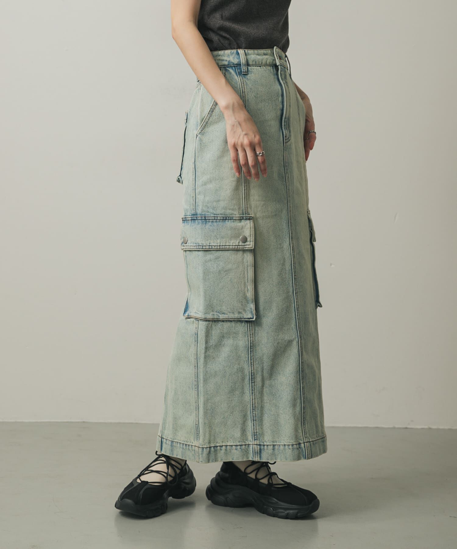 SENSE OF PLACE by URBAN RESEARCH「カーゴデニムスカート」|スカート|