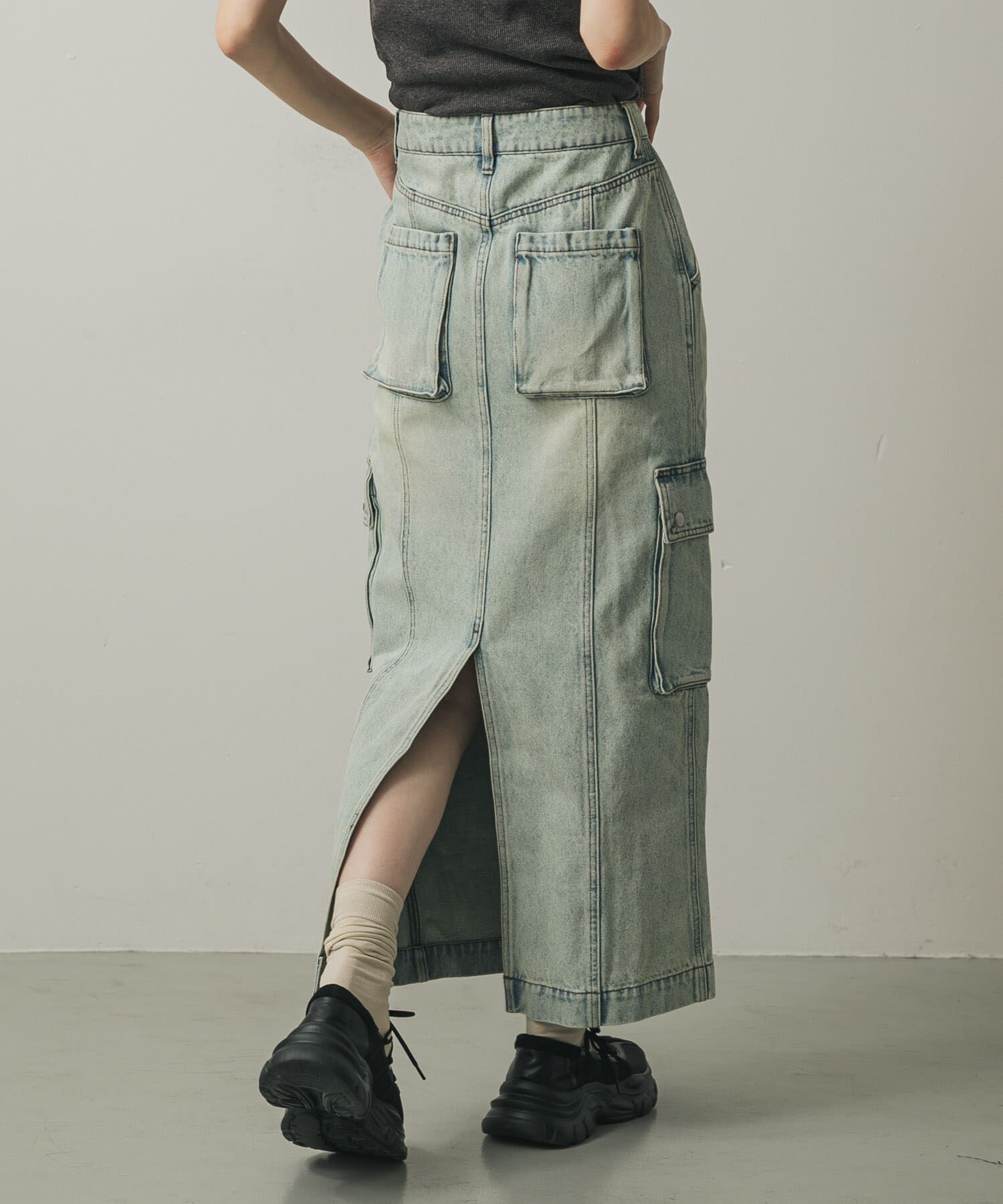 SENSE OF PLACE by URBAN RESEARCH「カーゴデニムスカート」|スカート|