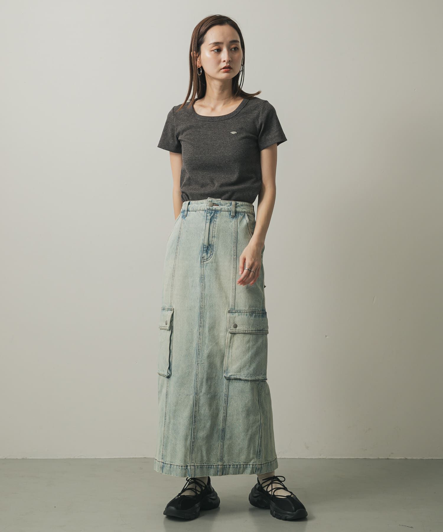 SENSE OF PLACE by URBAN RESEARCH「カーゴデニムスカート」|スカート|