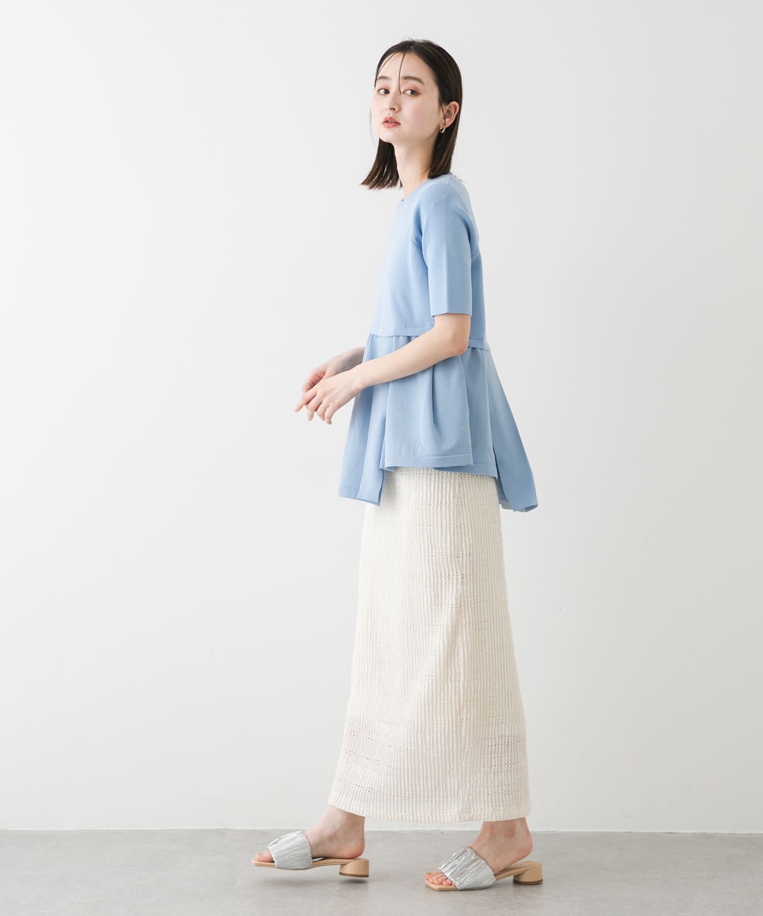 SENSE OF PLACE by URBAN RESEARCH「スクエアトゥメタリックギャザーサンダル」|サンダル|