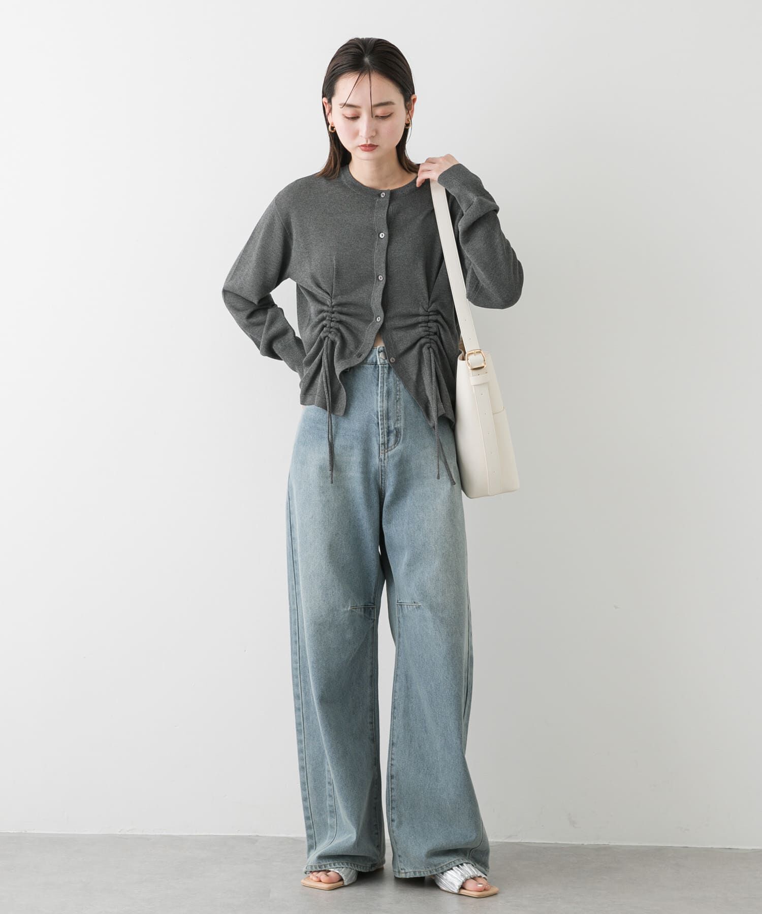 SENSE OF PLACE by URBAN RESEARCH「スクエアトゥメタリックギャザーサンダル」|サンダル|