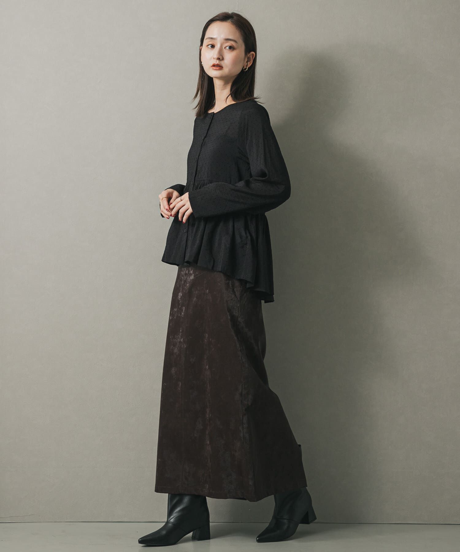 SENSE OF PLACE by URBAN RESEARCH「フロッキードットウエストギャザーブラウス」|シャツ・ブラウス|