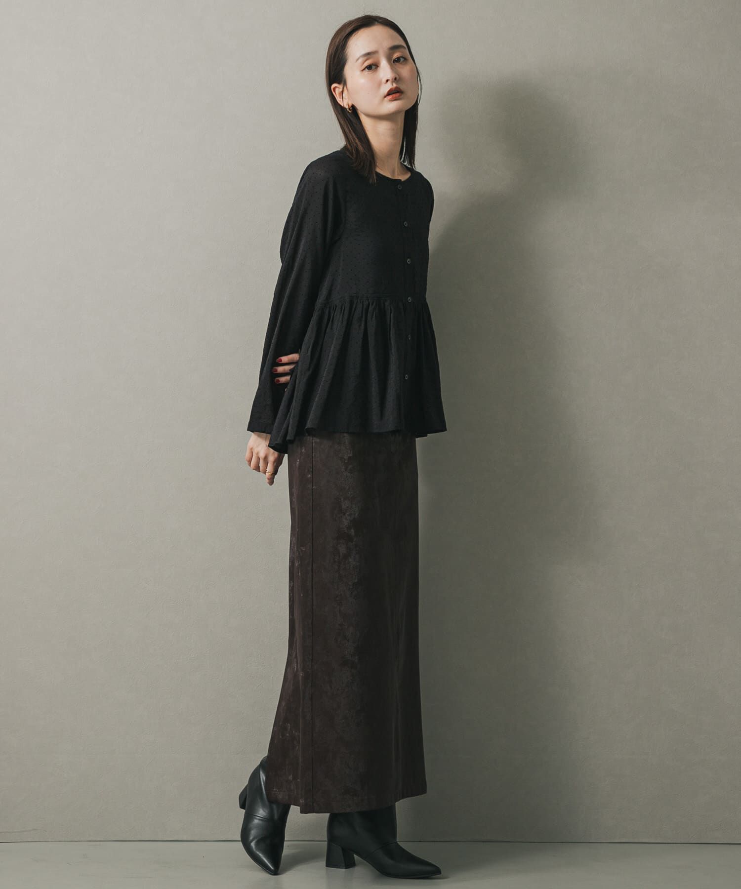 SENSE OF PLACE by URBAN RESEARCH「フロッキードットウエストギャザーブラウス」|シャツ・ブラウス|