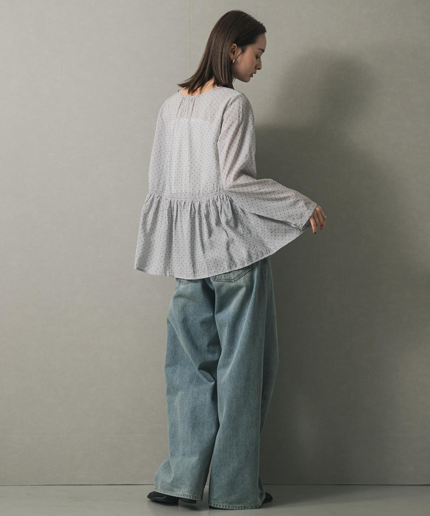 SENSE OF PLACE by URBAN RESEARCH「フロッキードットウエストギャザーブラウス」|シャツ・ブラウス|