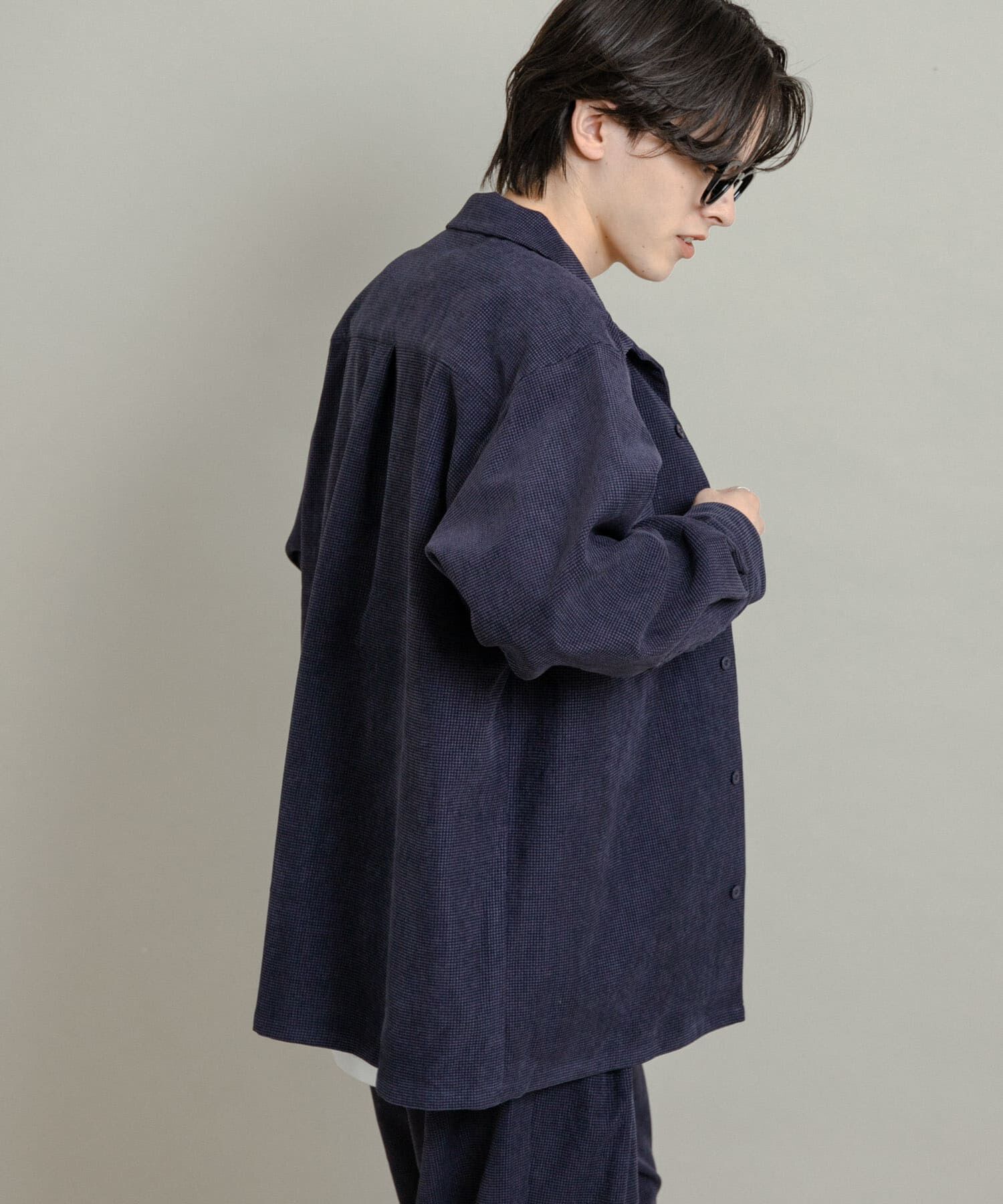 SENSE OF PLACE by URBAN RESEARCH「ブロックコーデュロイオープンカラーシャツ」|シャツ・ブラウス|