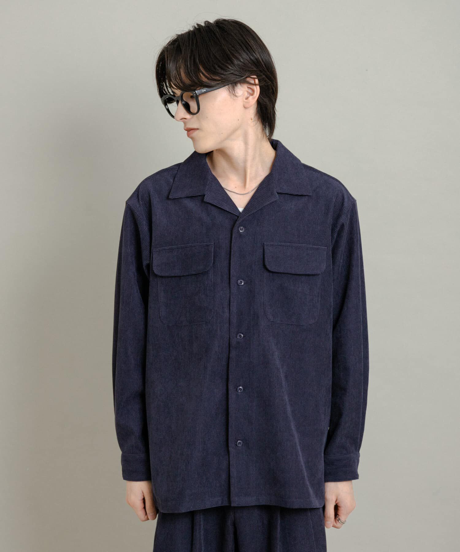 SENSE OF PLACE by URBAN RESEARCH「ブロックコーデュロイオープンカラーシャツ」|シャツ・ブラウス|