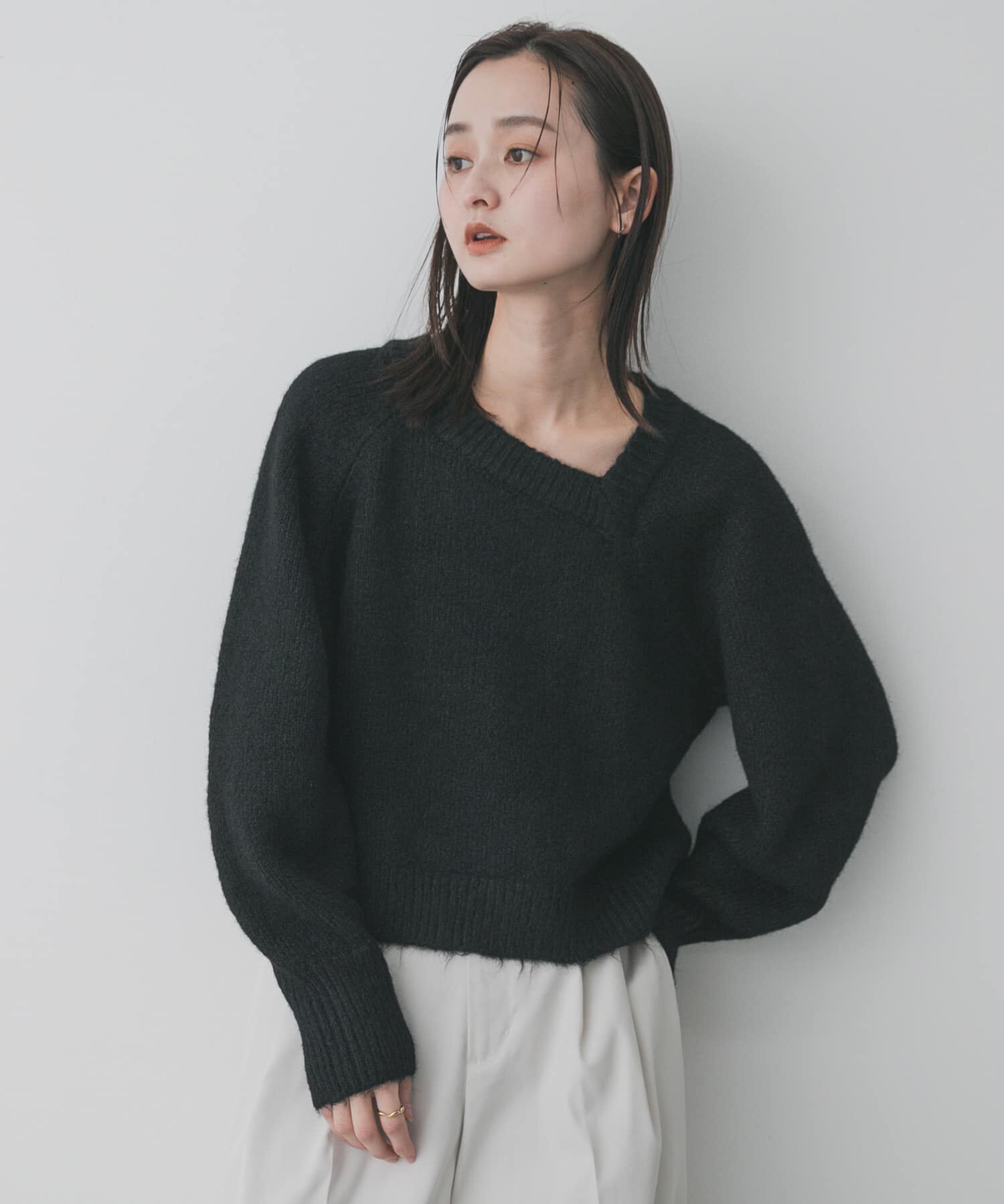 SENSE OF PLACE by URBAN RESEARCH「アシメネックニット」|ニット・セーター|