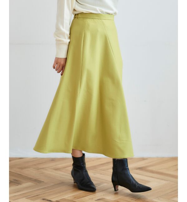 le.coeur blanc「《手洗い可能》カシミヤタッチフレアスカート」|フレア|