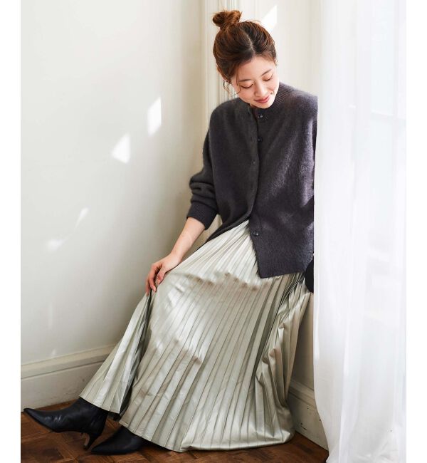 le.coeur blanc「プリーツロングスカート」|スカート|シルバー