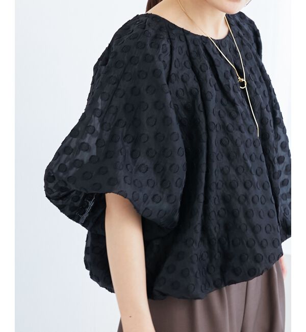 le.coeur blanc「《手洗い可能》TORRAZZO DONNA ドットバルーンブラウス」|シャツ・ブラウス|