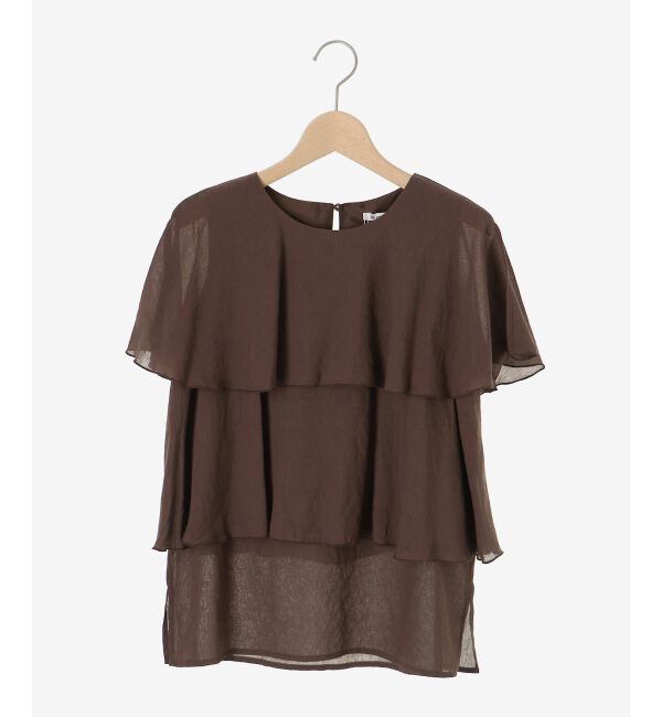  「《手洗い可能》シアーフリルティアードブラウス」|シャツ・ブラウス|