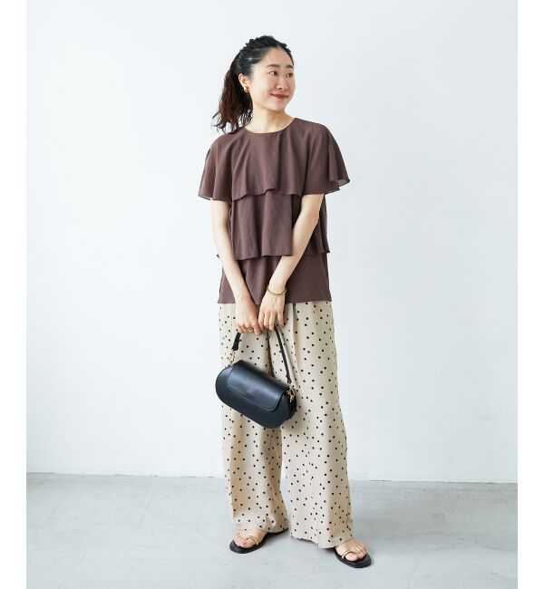  「《手洗い可能》シアーフリルティアードブラウス」|シャツ・ブラウス|