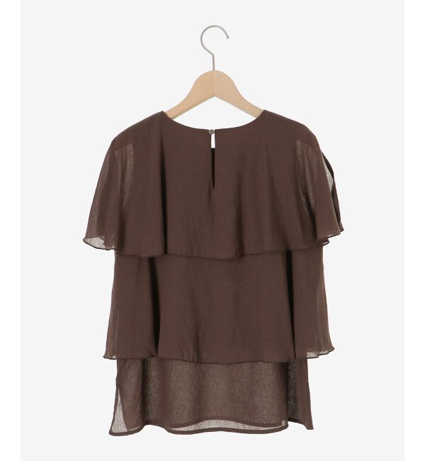  「《手洗い可能》シアーフリルティアードブラウス」|シャツ・ブラウス|