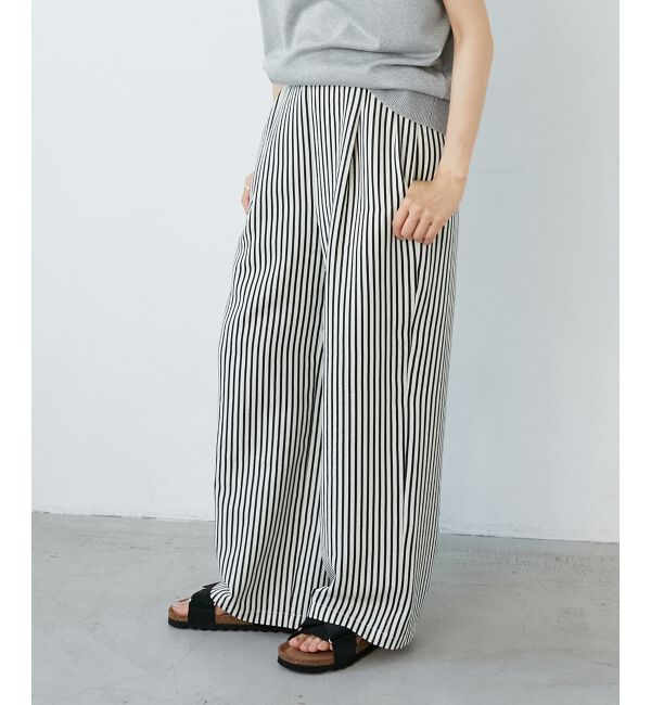  「《楽な履き心地◎》ドビーストライプサッカータックパンツ」|その他|