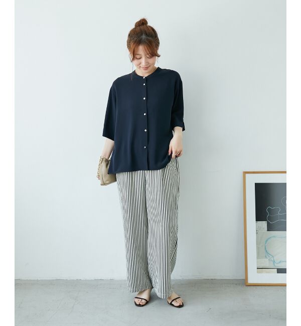  「《楽な履き心地◎》ドビーストライプサッカータックパンツ」|その他|