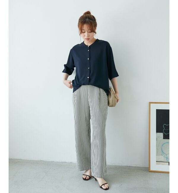  「《楽な履き心地◎》ドビーストライプサッカータックパンツ」|その他|