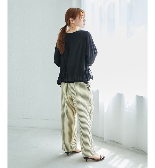  「《楽な履き心地◎》ドビーストライプサッカータックパンツ」|その他|
