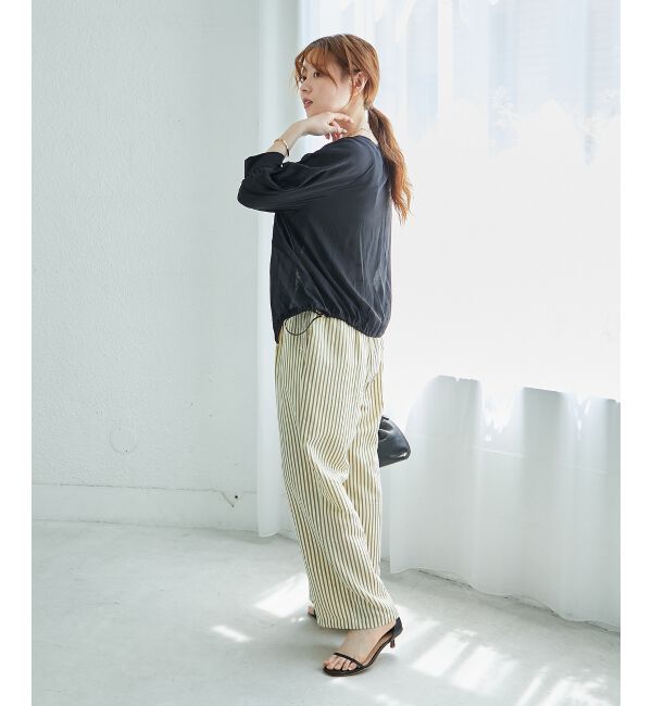  「《楽な履き心地◎》ドビーストライプサッカータックパンツ」|その他|