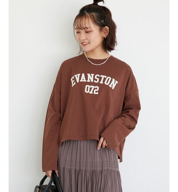  「《WEB限定アイテム》カレッジロゴオーバーロンT」|Tシャツ・カットソー|