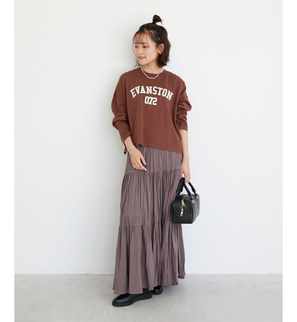  「《WEB限定アイテム》カレッジロゴオーバーロンT」|Tシャツ・カットソー|