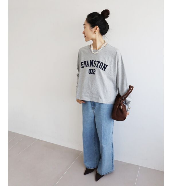  「《WEB限定アイテム》カレッジロゴオーバーロンT」|Tシャツ・カットソー|