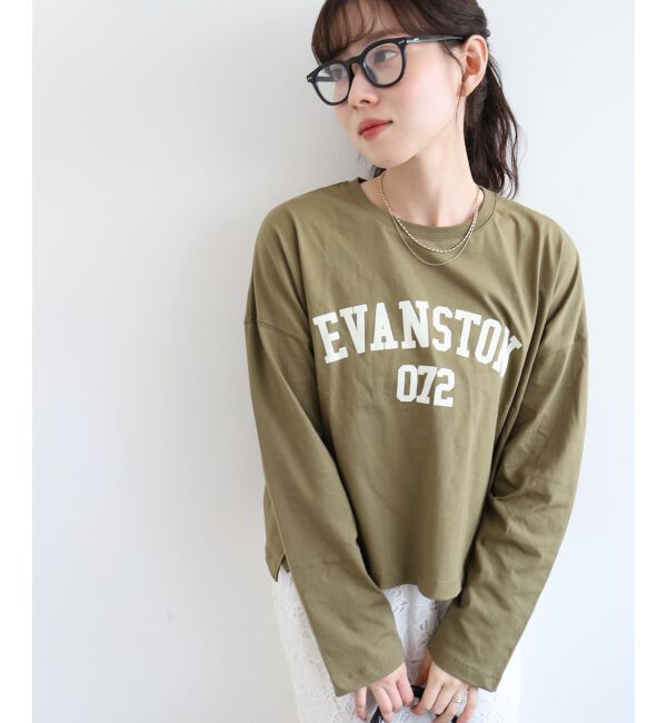  「《WEB限定アイテム》カレッジロゴオーバーロンT」|Tシャツ・カットソー|