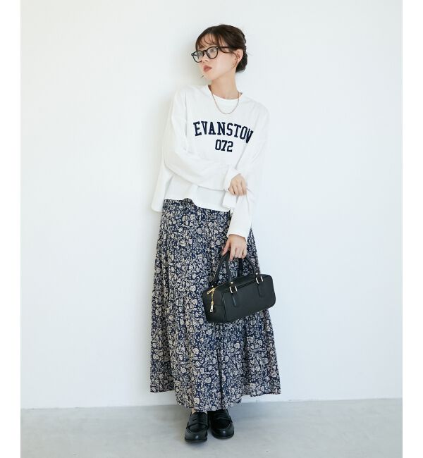  「《WEB限定アイテム》カレッジロゴオーバーロンT」|Tシャツ・カットソー|