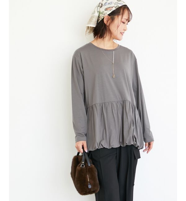  「《WEB・一部店舗限定》AL裾バルーンカットソー」|Tシャツ・カットソー|