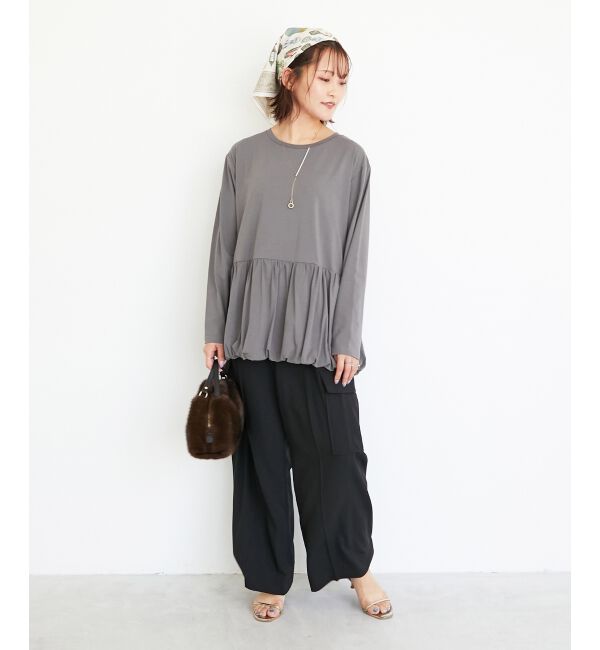  「《WEB・一部店舗限定》AL裾バルーンカットソー」|Tシャツ・カットソー|