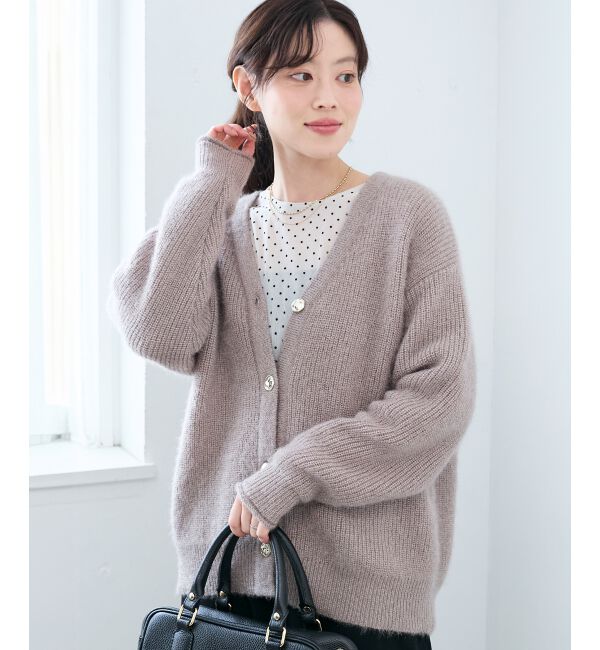  「《手洗い可能》ラメシャギーニットカーデ」|カーディガン|