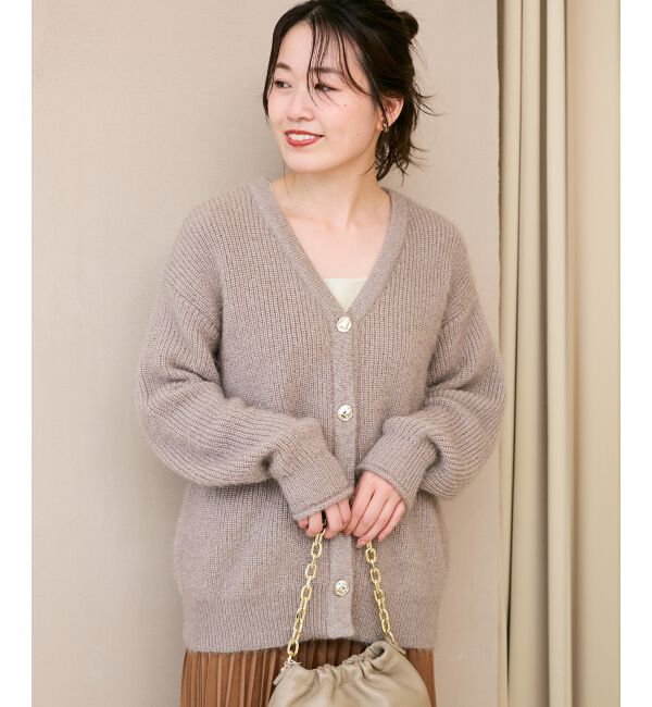  「《手洗い可能》ラメシャギーニットカーデ」|カーディガン|