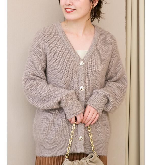  「《手洗い可能》ラメシャギーニットカーデ」|カーディガン|