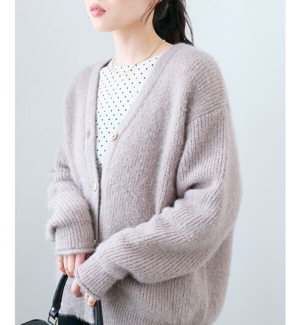  「《手洗い可能》ラメシャギーニットカーデ」|カーディガン|