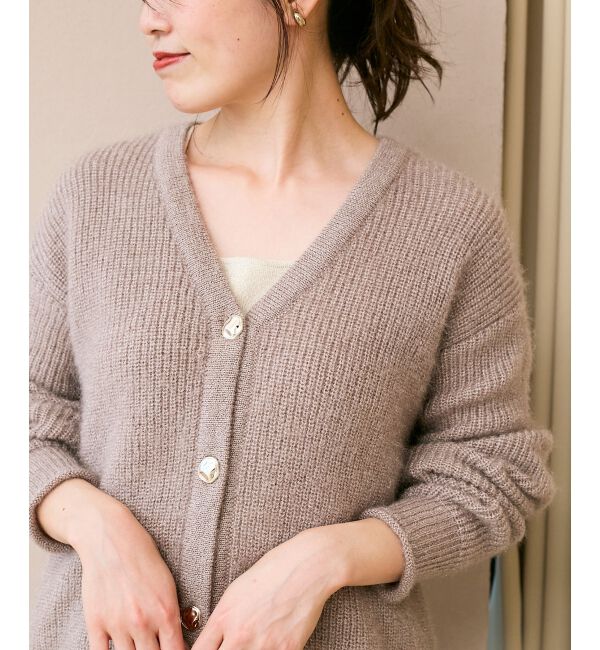  「《手洗い可能》ラメシャギーニットカーデ」|カーディガン|
