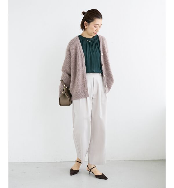  「《手洗い可能》ラメシャギーニットカーデ」|カーディガン|