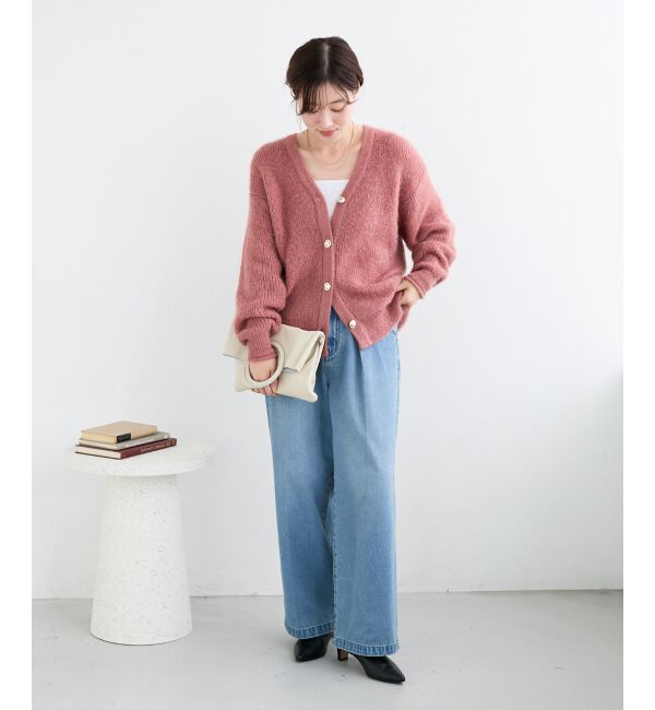  「《手洗い可能》ラメシャギーニットカーデ」|カーディガン|