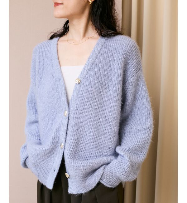  「《手洗い可能》ラメシャギーニットカーデ」|カーディガン|
