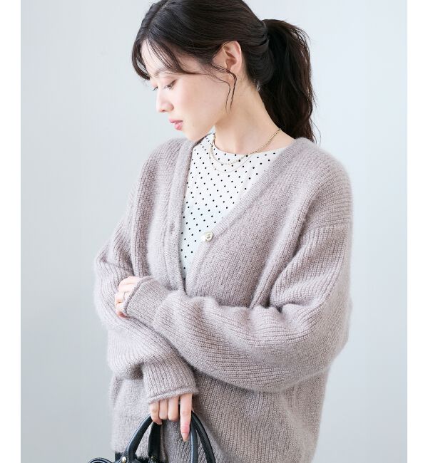  「《手洗い可能》ラメシャギーニットカーデ」|カーディガン|