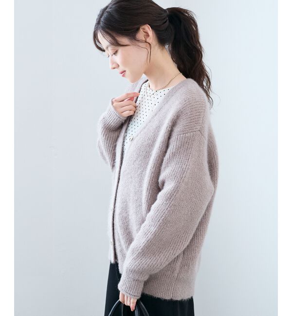  「《手洗い可能》ラメシャギーニットカーデ」|カーディガン|