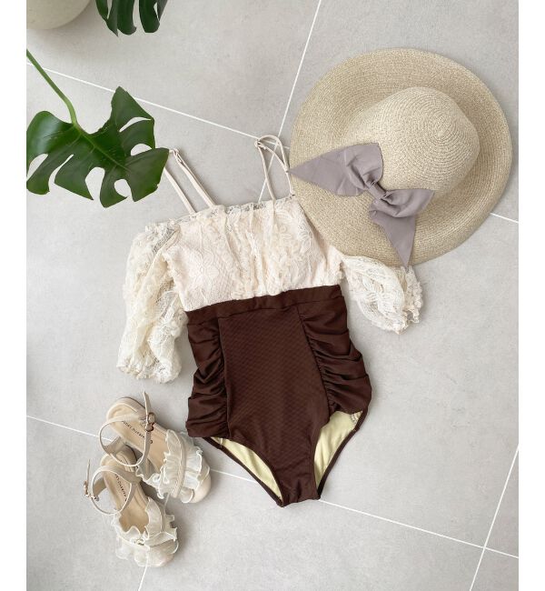 MAJESTICLEGON「レースオフショルスイムウェア/水着」|その他|