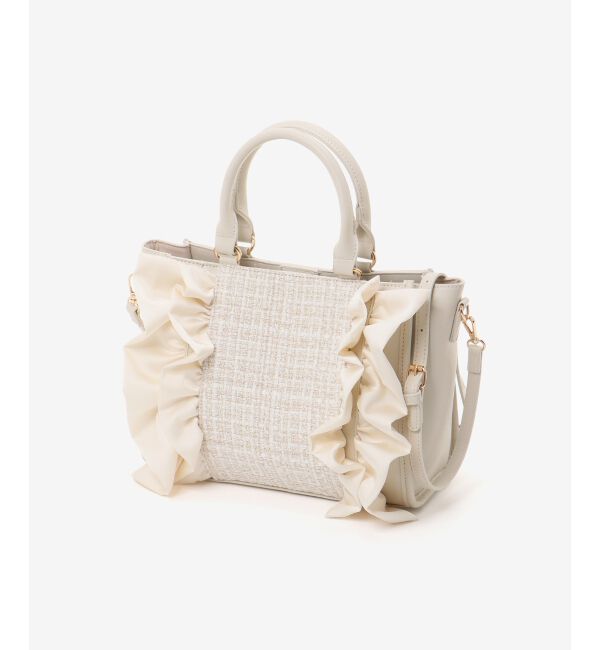  「ツイードフリルショルダーバッグ」|ショルダー・メッセンジャー|