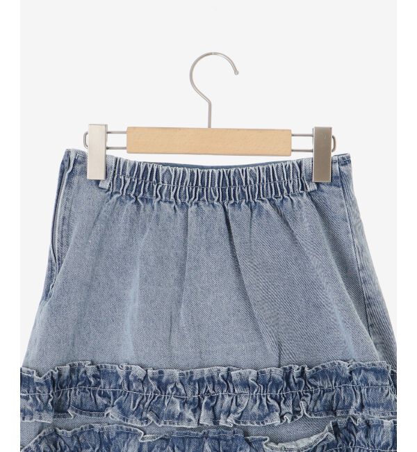 MAJESTICLEGON「ホイップフリルデニムスカパン」|スカート|