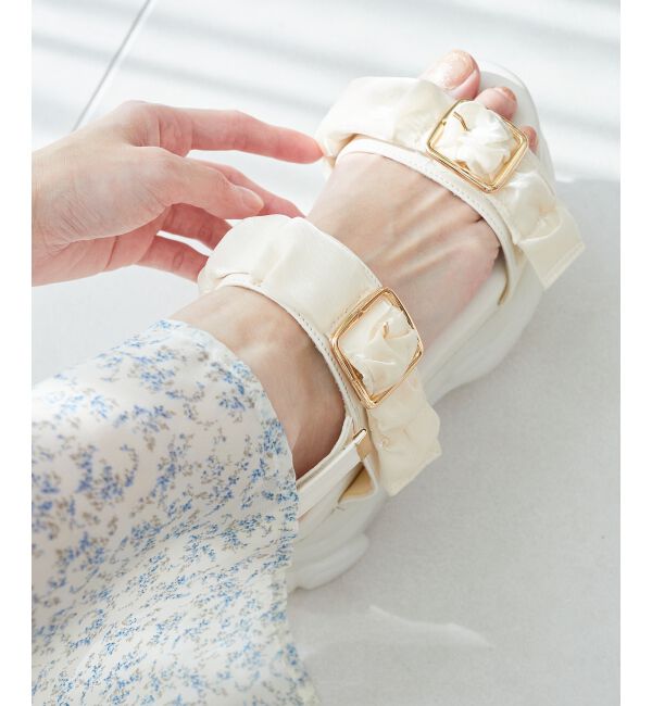  「ジェリーソールギャザースポサン」|サンダル|